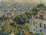 Maximilien Luce Montmartre, de la rue Cortot, vue vers saint-denis oil painting reproduction